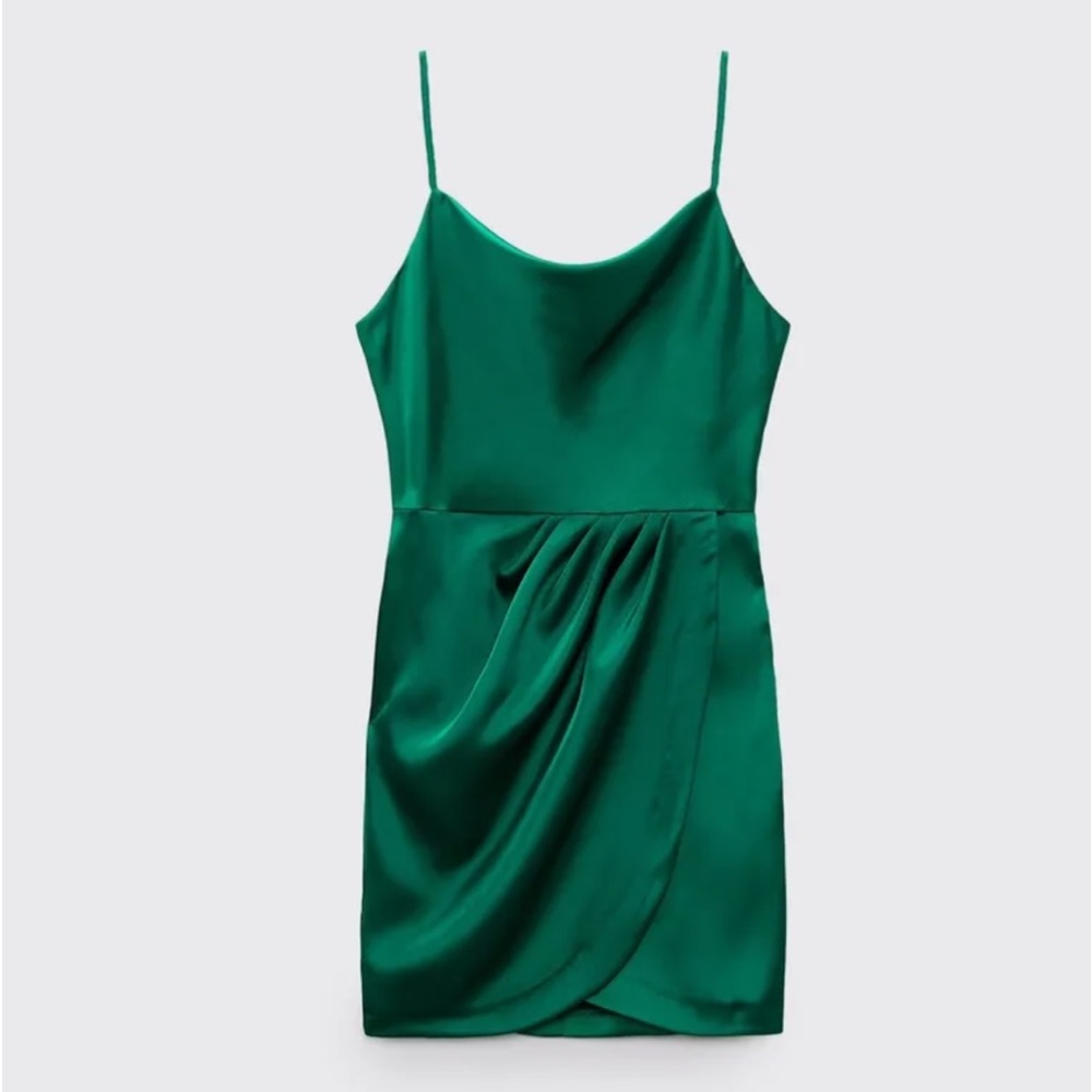 Zara emerald green mini dress